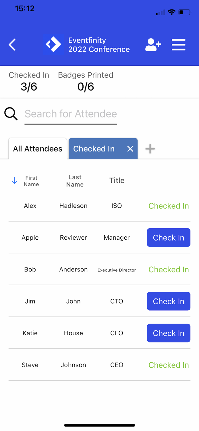 Eventfinity Check In