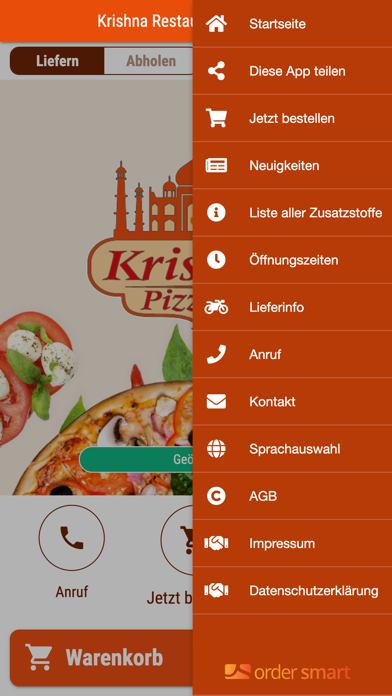Krishna Restaurant & Pizzeria Screenshot