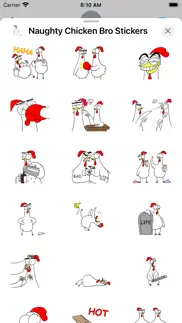 naughty chicken bro stickers iphone screenshot 3