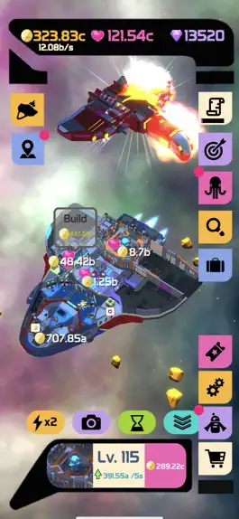 Game screenshot Idle FTL Starship apk