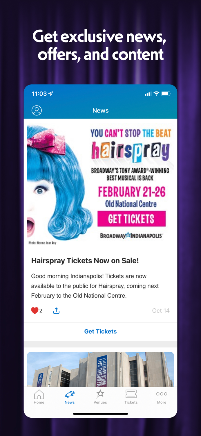 Broadway in Indianapolis