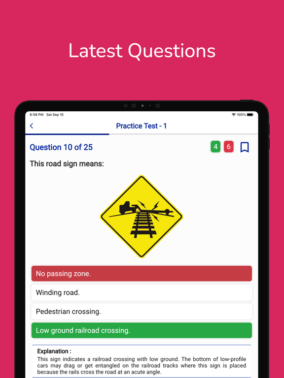 Columbia DMV Permit Practice iPad screenshot 5 - Education app