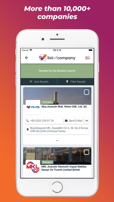 ListofCompany Screenshot