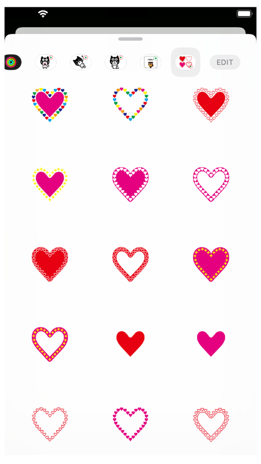 #1. Heart Animation 4 Sticker (iOS) By: KAZUFUMI SHIMAMOTO