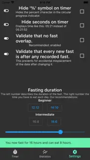 fasting interval 16:8 iphone screenshot 4