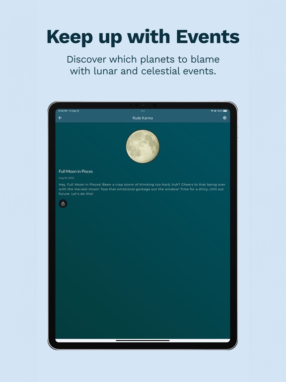 Rude Karma iPad screenshot 2 - Lifestyle app