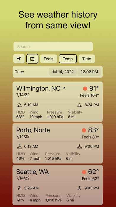 WeatherPare Screenshot