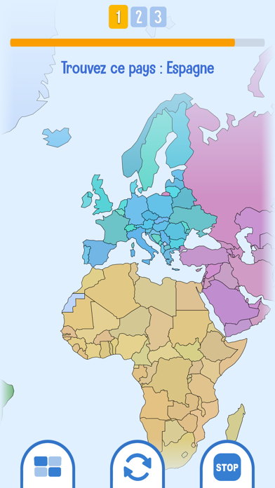 Screenshot #2 pour GeoKing, quiz géographie