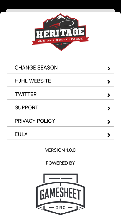 Heritage Junior Hockey League Screenshot