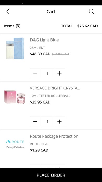 PerfumeOnline.ca Screenshot