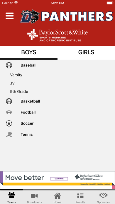 Duncanville ISD Athletics Screenshot