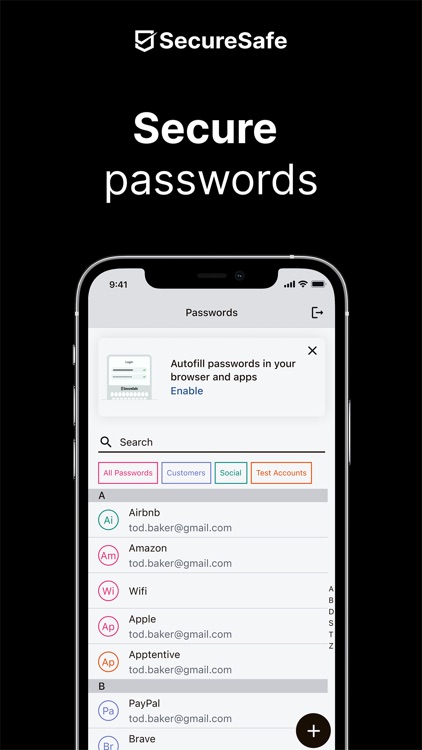 SecureSafe Password Manager screenshot-0