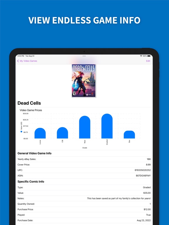 LuckyGame - Video Game Tracker iPad screenshot 6 - Reference app