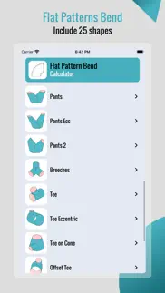 flat pattern bend calculator iphone screenshot 4