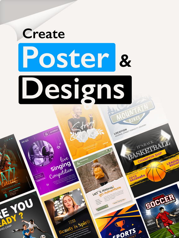 Poster Maker Ads Page Maker iPad screenshot 1 - Graphics & Design app