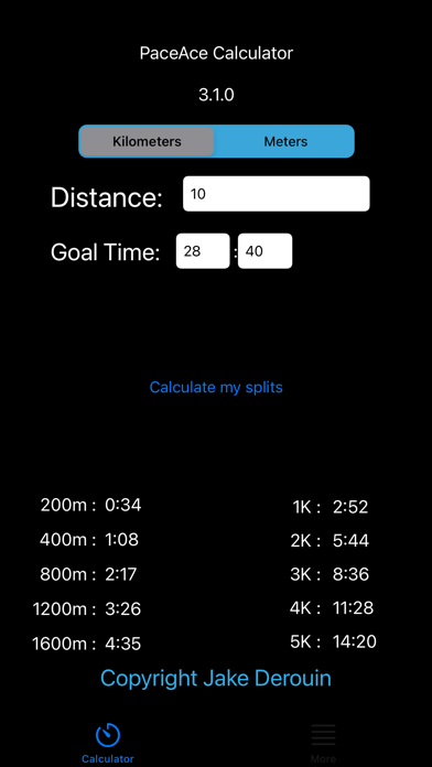 PaceAce: Run Pace Calculator Screenshot