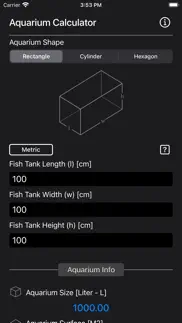 aquarium calculator plus iphone screenshot 1