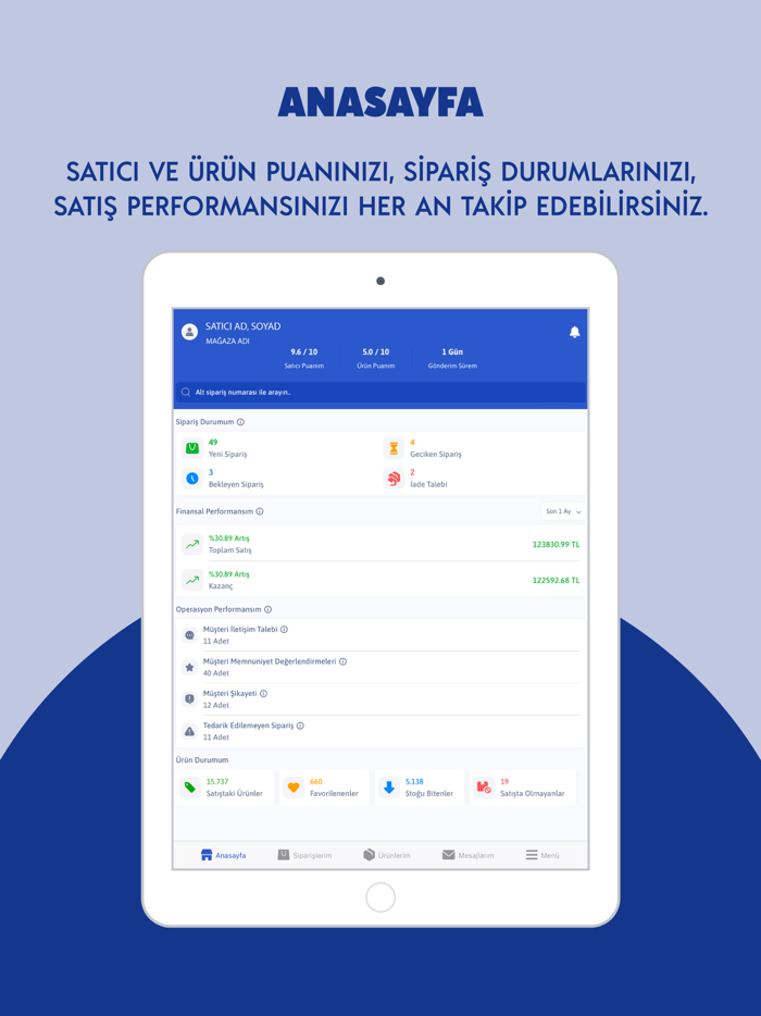 Çiçeksepeti Satıcı Paneli