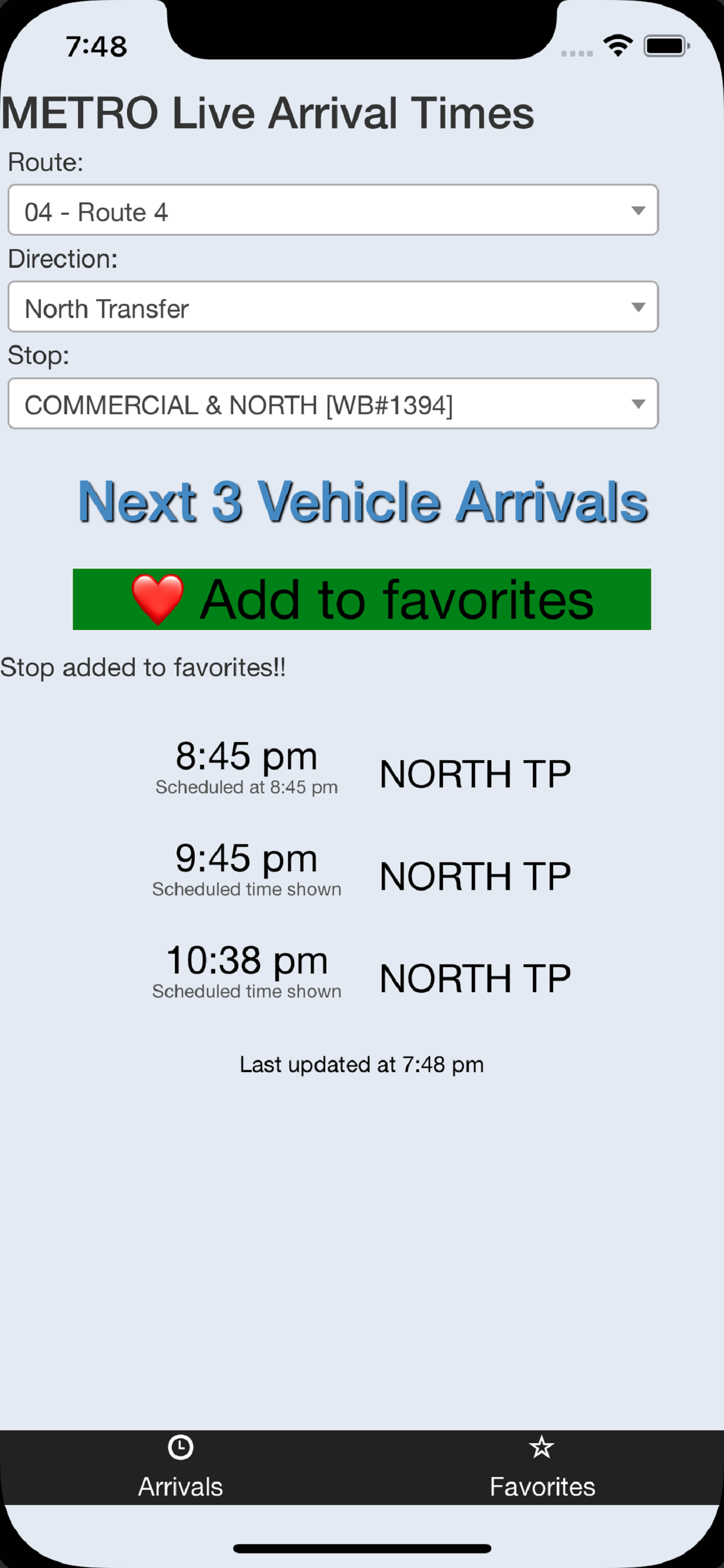 Madison Metro Bus Tracker