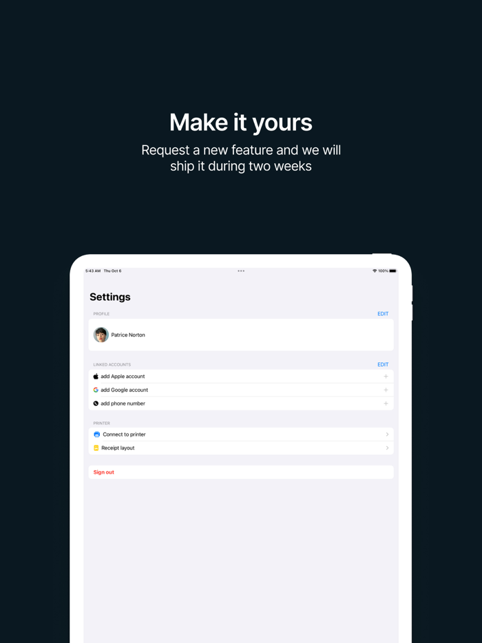 Restaurant POS system