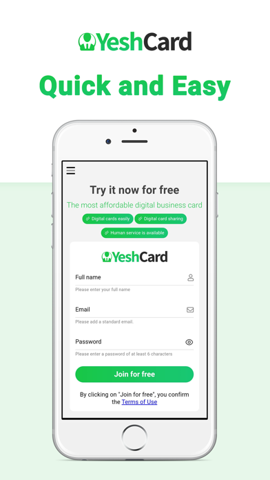 YeshCard Screenshot