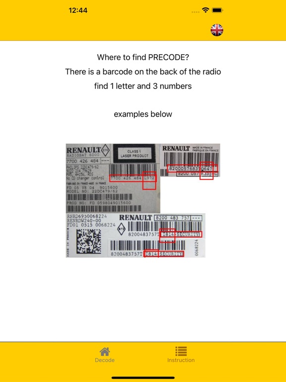 Renault Car Radio Decoder screenshot 4