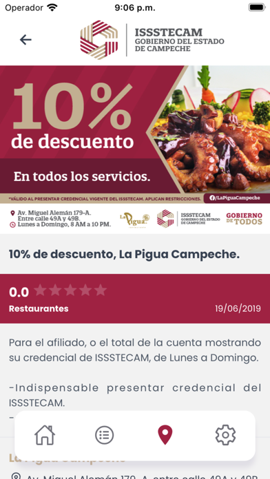 Descuentos ISSSTECAM Screenshot