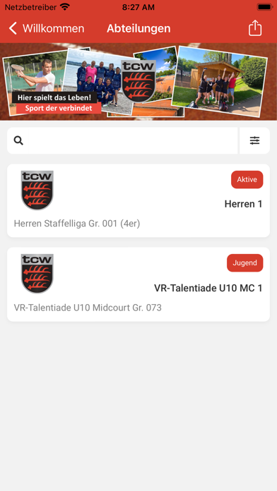 Tennisclub Waiblingen e.V. Screenshot