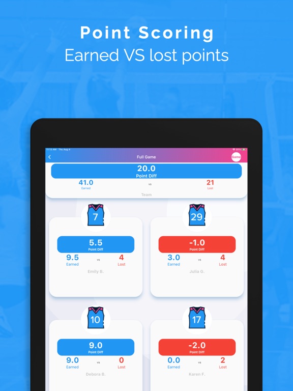 VbLiveStats iPad screenshot 8 - Sports app