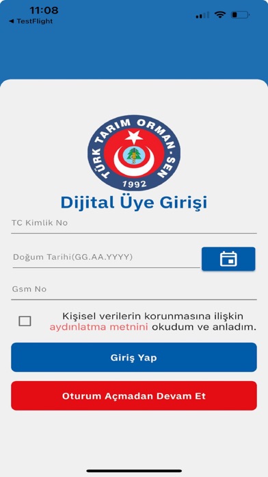 Türk Tarım Orman Sen Kimlik Screenshot