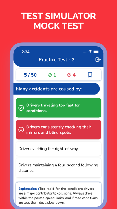 Indiana IN BMV Permit Test Screenshot