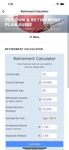 Pension Plan Guide Calculator screenshot #4 for iPhone