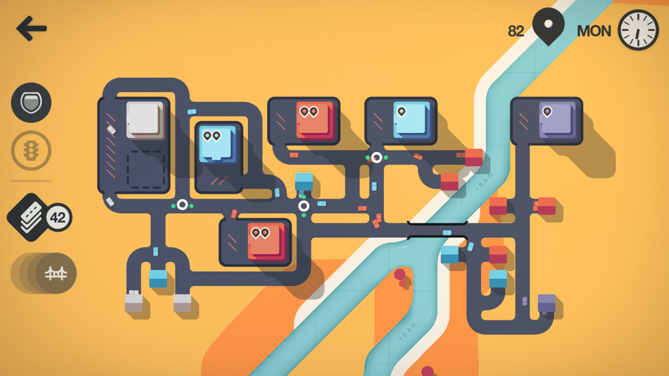 #2. Mini Motorways (iOS) 由: Dinosaur Polo Club