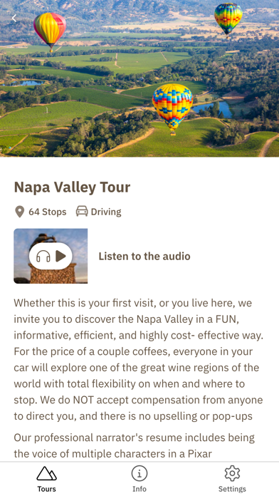 Napa Valley Tour Screenshot