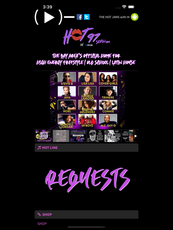 HOT97SEVEN iPad screenshot 3 - Music app