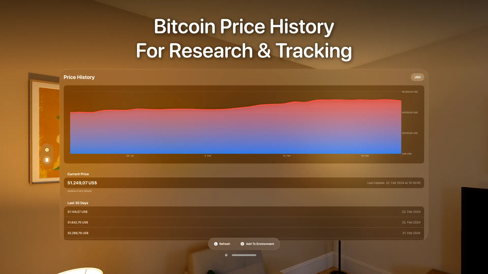 Bitcoin Ticker: 3D Live Widget screenshot 4