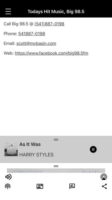 BIG 98.5, KHIC Screenshot