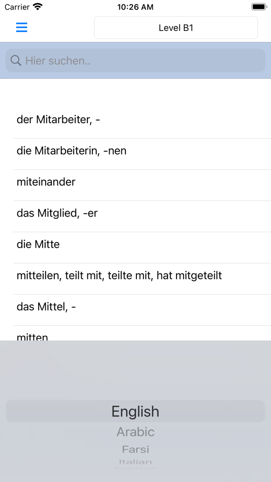 #6. Wortschatz Deutsch A1 A2 B1 (iOS) 게시자: Bita Sobhani