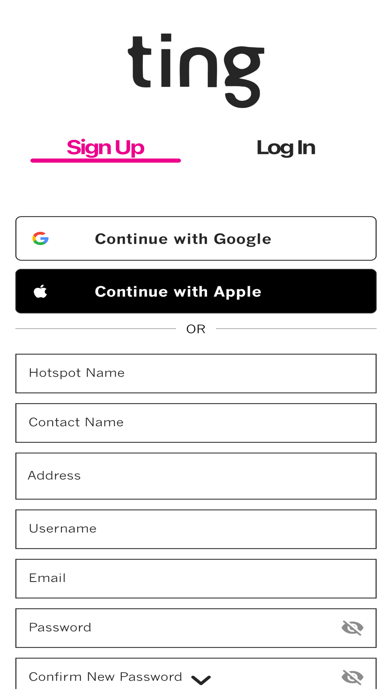 Ting Hotspot Screenshot