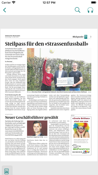 Volketswiler Nachrichten Screenshot
