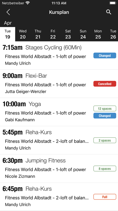 Fitness World Albstadt Screenshot