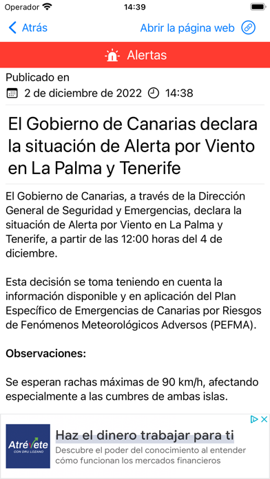 Canarias info Screenshot