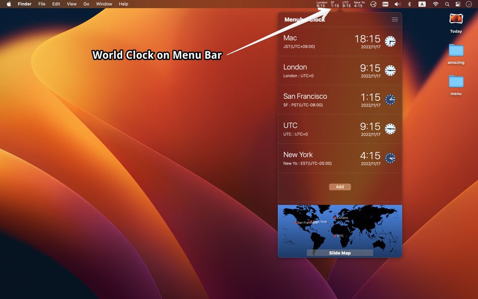 #1. MenubarClock (macOS) By: NagisaWorks, K.K.