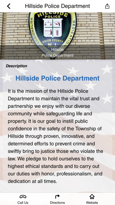 Hillside Police Department Screenshot