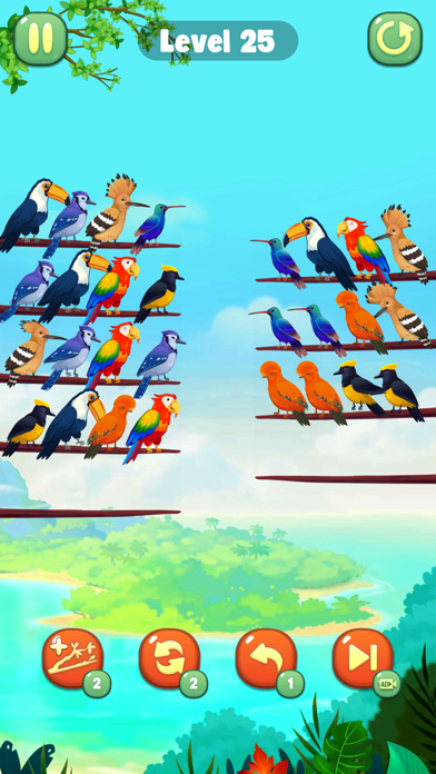 Color Bird Sort Puzzle Game Screenshot