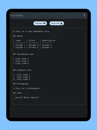 Markdown Editor and Reader ipad bilder 0