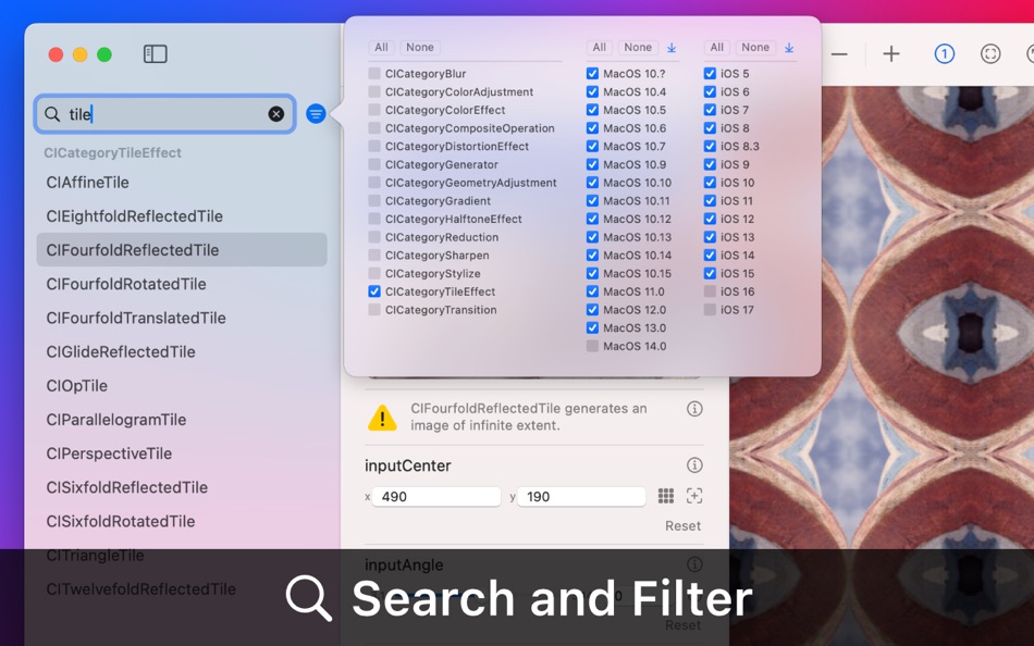 #5. CIFilterBox (macOS) 由: David Wingate