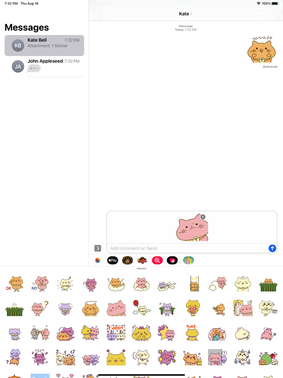 Screenshot #4 pour Cat Cat 5 Stickers Pack