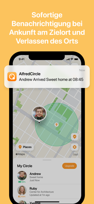 ‎AlfredCircle:Live Standort App Screenshot