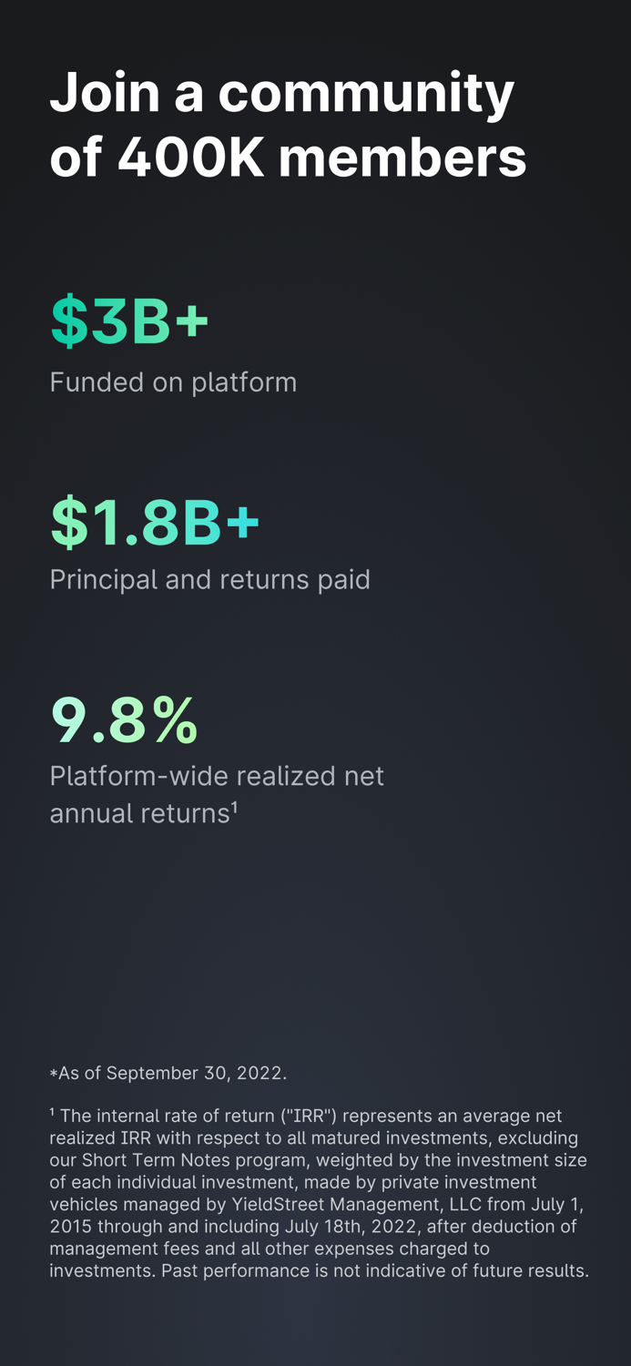 Yieldstreet - Alt Investments
